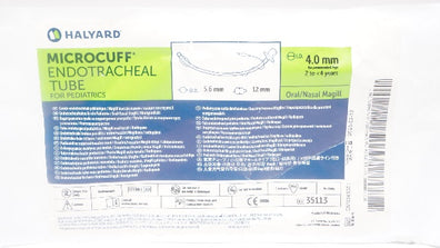 Halyard 35113 Microcuff Endotracheal Tube For Pediatrics 5.6 OD x 4.0 ID x 12mm